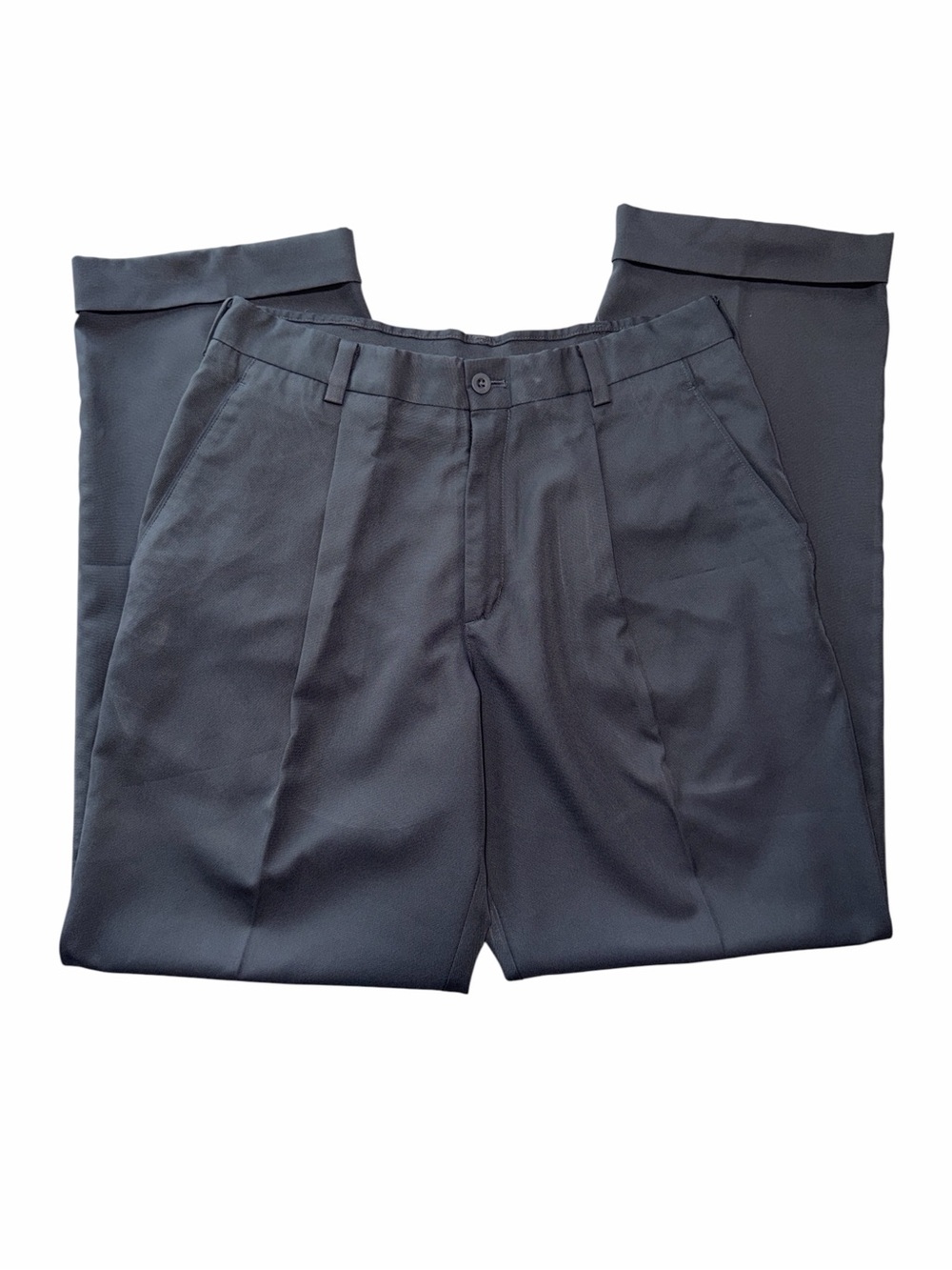 Nike Golf Pleated Trouser Gray Pants Mens W32 Cuffed Hem